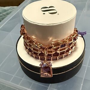 BP 2025 Halloween stack. The Chicest Treat. Rose gold and Purple Bracelet set.